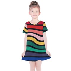 Nine 9 Bar Rainbow Sea Sickness Kids  Simple Cotton Dress by WetdryvacsLair