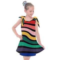 Nine 9 Bar Rainbow Sea Sickness Kids  Tie Up Tunic Dress by WetdryvacsLair