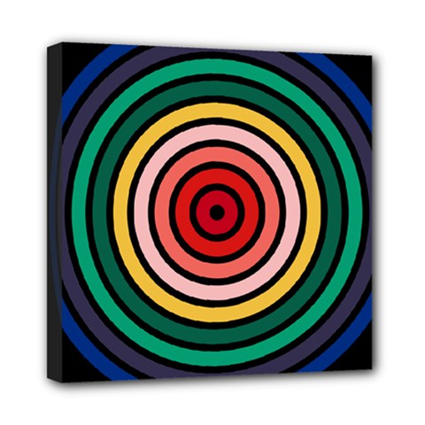 Nine 9 Bar Rainbow Target Mini Canvas 8  X 8  (stretched) by WetdryvacsLair