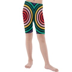 Nine 9 Bar Rainbow Target Kids  Mid Length Swim Shorts by WetdryvacsLair