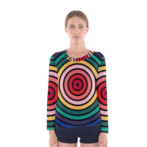 Nine 9 Bar Rainbow Target Women s Long Sleeve Tee by WetdryvacsLair