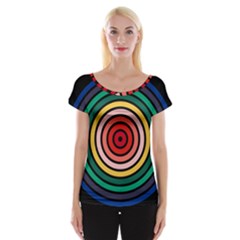 Nine 9 Bar Rainbow Target Cap Sleeve Top by WetdryvacsLair