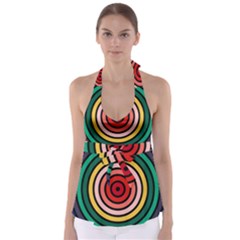 Nine 9 Bar Rainbow Target Babydoll Tankini Top by WetdryvacsLair