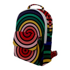 Nine 9 Bar Rainbow Target Flap Pocket Backpack (large)