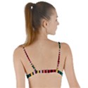 Nine 9 Bar Rainbow Target Tie Up Cut Bikini Top View2