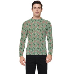 Deer Retro Pattern Men s Long Sleeve Rash Guard by HermanTelo