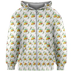 Background Cactus Kids  Zipper Hoodie Without Drawstring