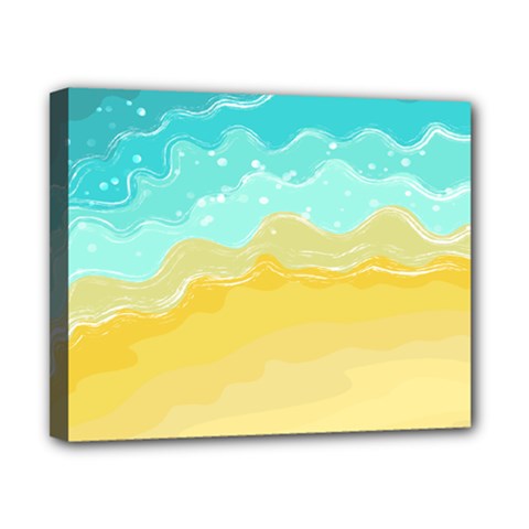 Abstract Background Beach Coast Canvas 10  X 8  (stretched) by Alisyart