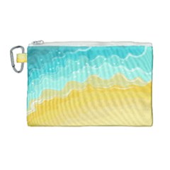 Abstract Background Beach Coast Canvas Cosmetic Bag (large)