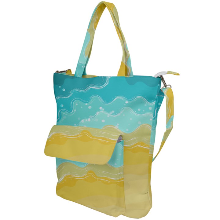 Abstract Background Beach Coast Shoulder Tote Bag