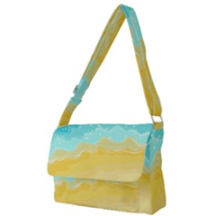 Abstract Background Beach Coast Full Print Messenger Bag (l)
