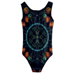 Mandala - 0006 - Floating Free Kids  Cut-out Back One Piece Swimsuit by WetdryvacsLair