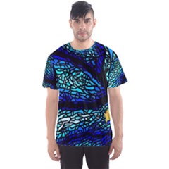 Sea-fans-diving-coral-stained-glass Men s Sport Mesh Tee