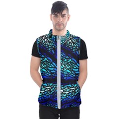 Sea-fans-diving-coral-stained-glass Men s Puffer Vest by Sapixe