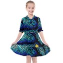 Sea-fans-diving-coral-stained-glass Kids  All Frills Chiffon Dress View1