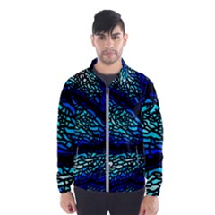 Sea-fans-diving-coral-stained-glass Men s Windbreaker
