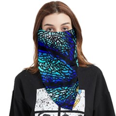 Sea-fans-diving-coral-stained-glass Face Covering Bandana (triangle) by Sapixe