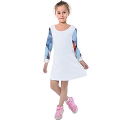 Multicoeur Kids  Long Sleeve Velvet Dress