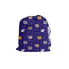 Multi Cats Drawstring Pouch (medium) by CleverGoods