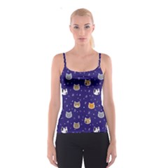 Multi Cats Spaghetti Strap Top by CleverGoods