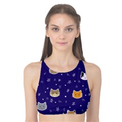 Multi Cats Tank Bikini Top by CleverGoods