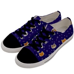 Multi Cats Men s Low Top Canvas Sneakers