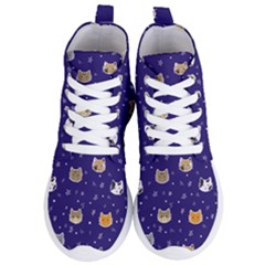 Multi Cats Women s Lightweight High Top Sneakers by CleverGoods