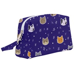 Multi Cats Wristlet Pouch Bag (large) by CleverGoods