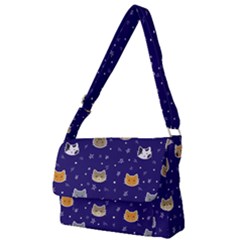 Multi Kitty Full Print Messenger Bag (L)