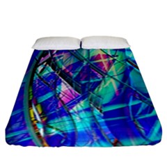 Title Wave, Blue, Crashing, Wave, Natuere, Abstact, File Img 20201219 024243 200 Fitted Sheet (king Size) by ScottFreeArt