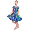 Title Wave, Blue, Crashing, Wave, Natuere, Abstact, File Img 20201219 024243 200 Kids  Short Sleeve Dress View1