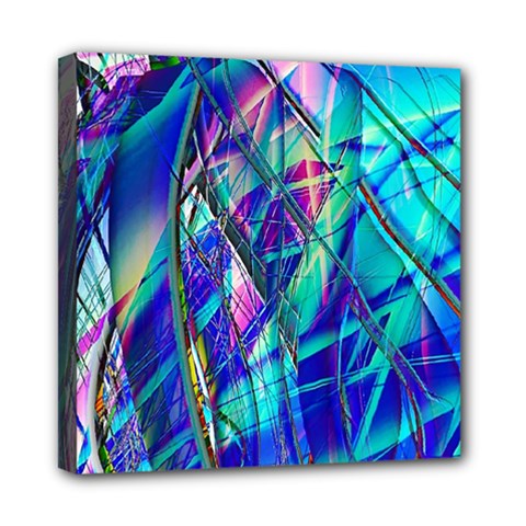 Title Wave, Blue, Crashing, Wave, Natuere, Abstact, File Img 20201219 024243 200 Mini Canvas 8  X 8  (stretched) by ScottFreeArt
