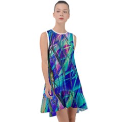 Title Wave, Blue, Crashing, Wave, Natuere, Abstact, File Img 20201219 024243 200 Frill Swing Dress by ScottFreeArt