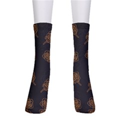 Roses Pattern Black-01 Men s Crew Socks