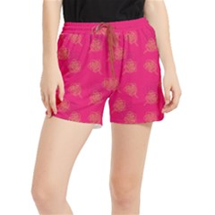 Roses Pattern Pink Color Runner Shorts by brightlightarts