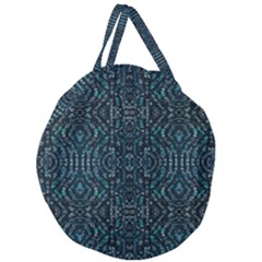 Fancy Stone Mosaic Print Pattern Giant Round Zipper Tote by dflcprintsclothing