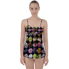 Glitch Glitchen Npc Cubimals Pattern Babydoll Tankini Set by WetdryvacsLair