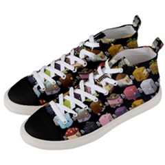 Glitch Glitchen Npc Cubimals Pattern Men s Mid-top Canvas Sneakers by WetdryvacsLair