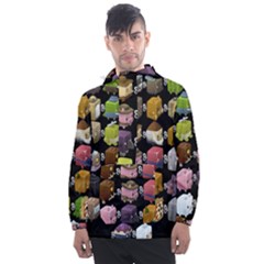 Glitch Glitchen Npc Cubimals Pattern Men s Front Pocket Pullover Windbreaker by WetdryvacsLair