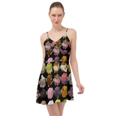Glitch Glitchen Npc Cubimals Pattern Summer Time Chiffon Dress by WetdryvacsLair