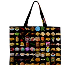 Glitch Glitchen Food Pattern One Zipper Mini Tote Bag by WetdryvacsLair