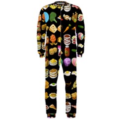 Glitch Glitchen Food Pattern One Onepiece Jumpsuit (men)  by WetdryvacsLair