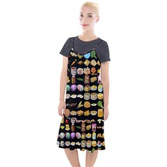 Glitch Glitchen Food Pattern One Camis Fishtail Dress