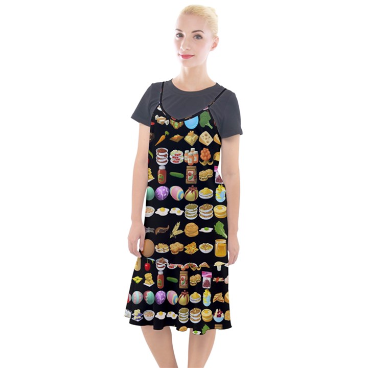 Glitch Glitchen Food Pattern One Camis Fishtail Dress