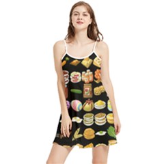 Glitch Glitchen Food Pattern One Summer Frill Dress by WetdryvacsLair