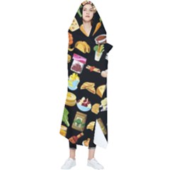 Glitch Glitchen Food Pattern One Wearable Blanket by WetdryvacsLair