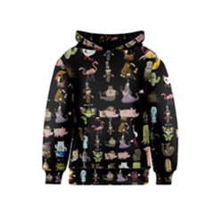 Glitch Glitchen Npc Animals And Characters Pattern Kids  Pullover Hoodie