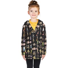 Glitch Glitchen Npc Animals And Characters Pattern Kids  Double Breasted Button Coat by WetdryvacsLair