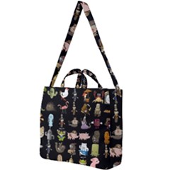 Glitch Glitchen Npc Animals And Characters Pattern Square Shoulder Tote Bag by WetdryvacsLair