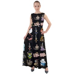 Glitch Glitchen Npc Animals And Characters Pattern Chiffon Mesh Boho Maxi Dress by WetdryvacsLair